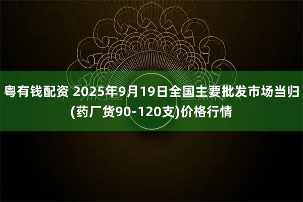 粤有钱配资 2025年9月19日全国主要批发市场当归(药厂货90-120支)价格行情