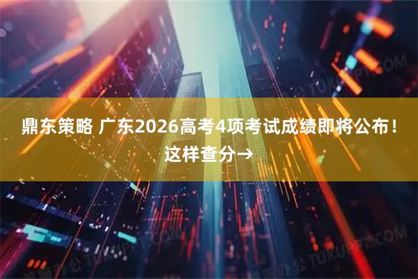 鼎东策略 广东2026高考4项考试成绩即将公布！这样查分→