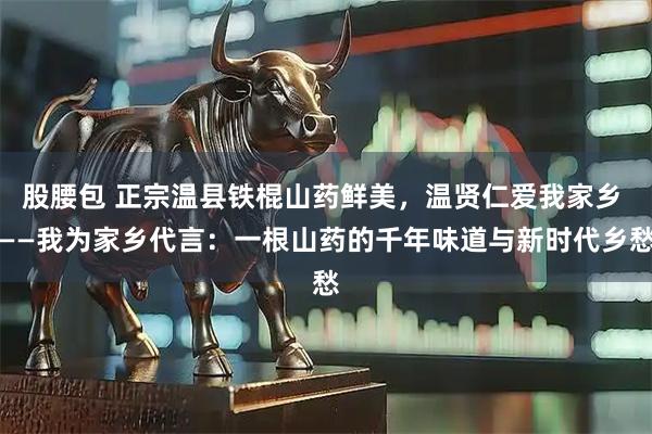 股腰包 正宗温县铁棍山药鲜美，温贤仁爱我家乡 ——我为家乡代言：一根山药的千年味道与新时代乡愁